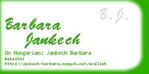 barbara jankech business card